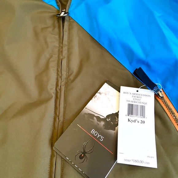 Spyder Boys NWT Armageddon Ski Jacket Coat Sz 20 - Picture 2 of 5
